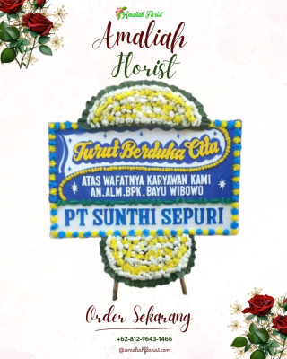 Papan Bunga Duka di Sugio